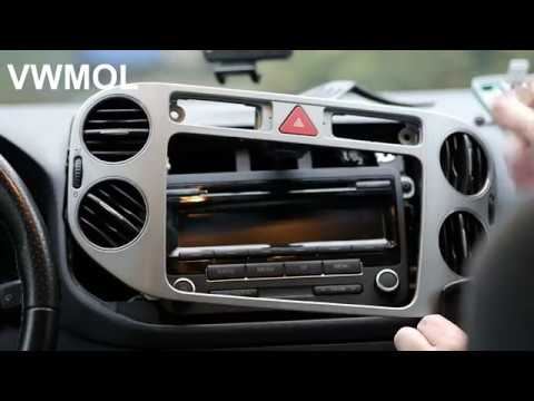 VW Golf V 5 Plus Autoradio ausbauen / einbauen Doppel Fakra
