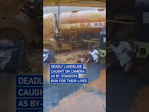 Deadly landslide caught on camera as bystanders run for their lives#worldnow