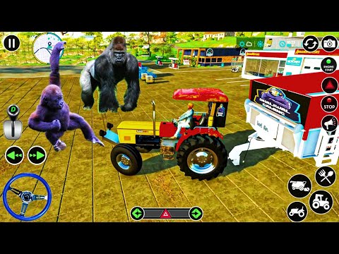 Real Cargo Tractor Trolley Simulator 2023 - Offroad Heavy Transport Driving - Android GamePlay