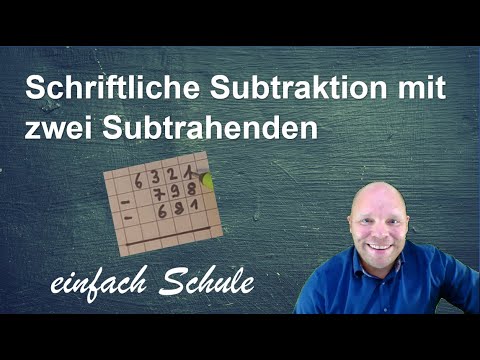 Schriftliche Subtraktion mit 2 Subtrahenden (zwei Zahlen werden abgezogen) | Minus mit 3 Zahlen