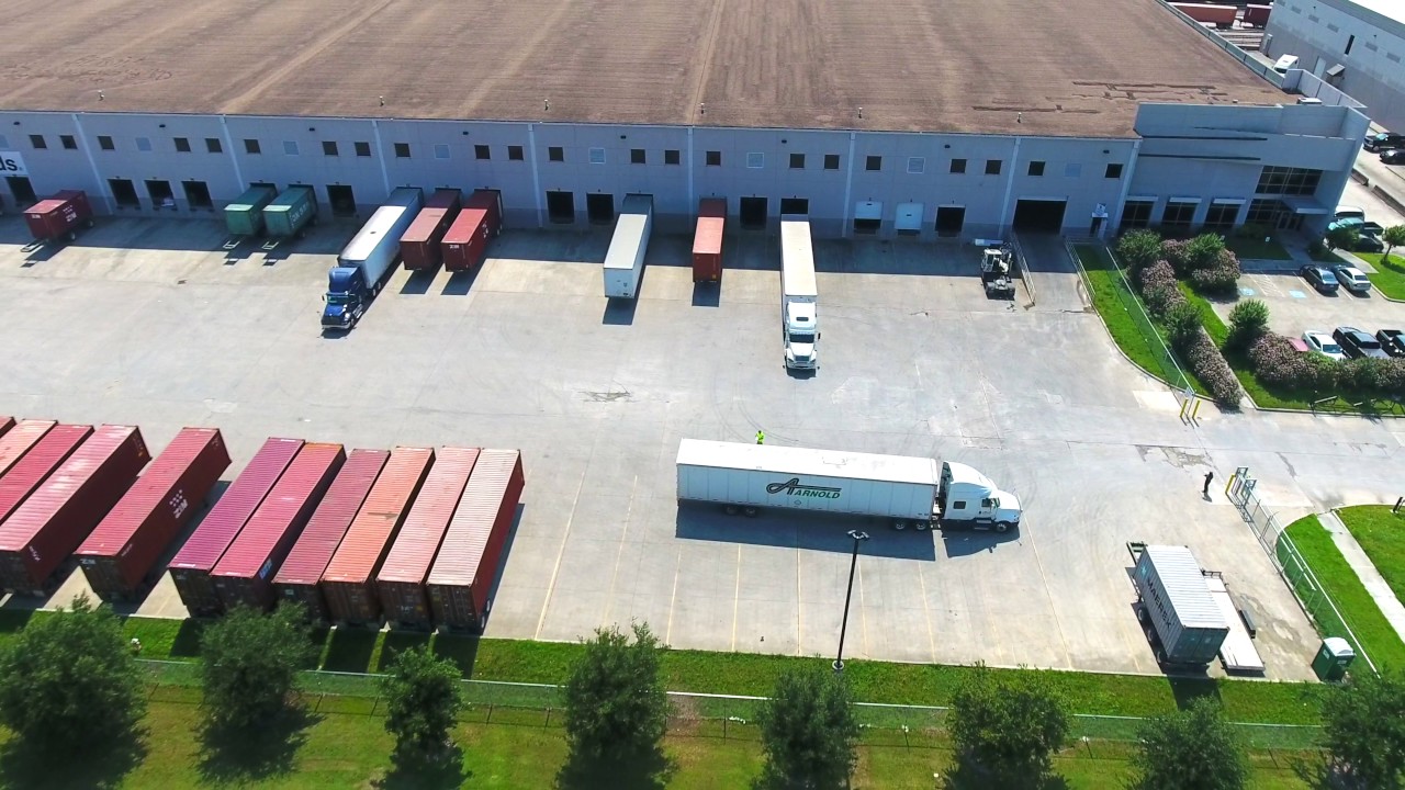 Aerial video tour of warehouse