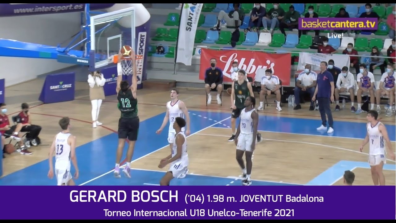 GERARD BOSCH ('04) 1.98 m. Joventut. Torneo Internacional U18M Tenerife 2021 #BasketCantera.TV