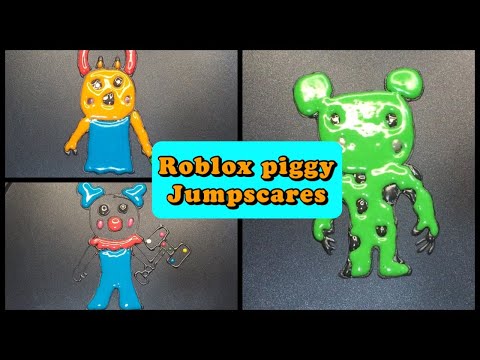 ROBLOX PIGGY JUMPSCARES PANCAKE ART - CLOWNY, TEACHER, DINO PIGGY I Rainbow Pancake Art