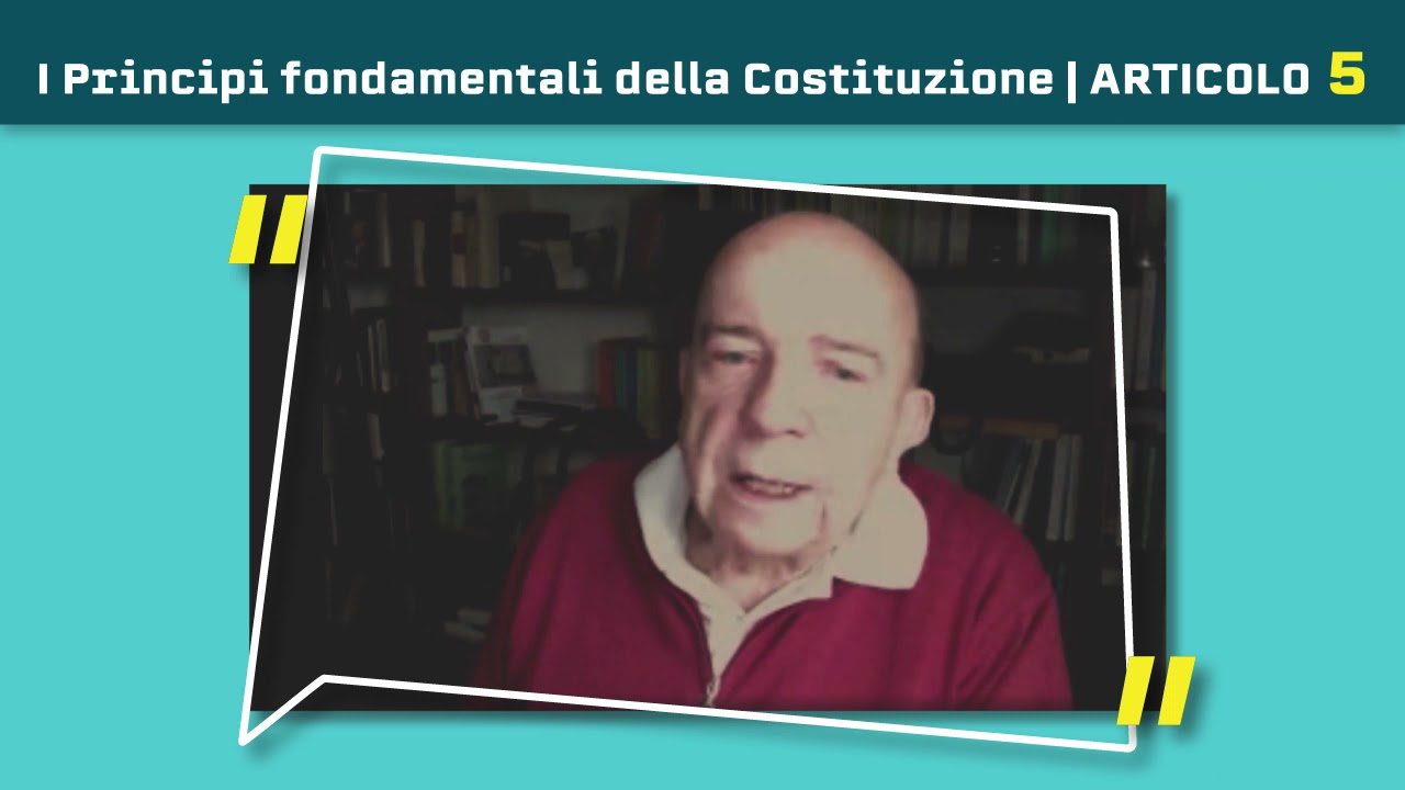 Gustavo Zagrebelsky - Commento all'articolo 5 della Costituzione