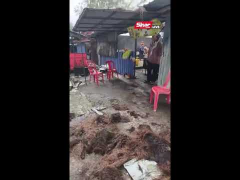 [SINAR LIVE] Keadaan di Pantai Teluk Kemang Port Dickson, susulan Ribut Tropika Senyar.