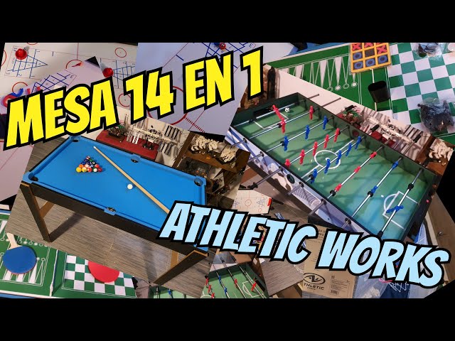 Vídeo relacionado con COSTWAY 2 en 1 Mesa Multijuegos Giratoria, Mesa de Juego Combinada de Futbolín y Billar para Adolescentes y Adultos, Kit de Deportes Arcade para Hogar, Sala de Juegos y Fiestas (2 en 1,48 Pulgadas)