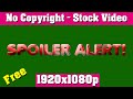 Spoiler Alert! 3D Light Effect on Green Screen - No Copyright,  Stock Video Animations