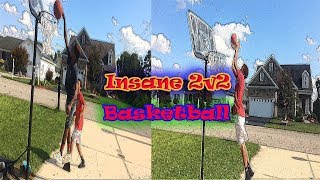 Insane 2v2 lower hoop basketball !!