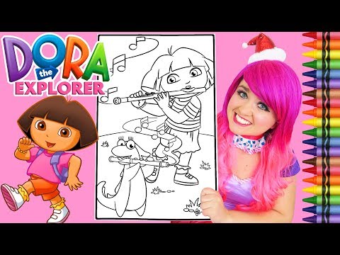 Coloring Dora The Explorer Isa Iguana GIANT Coloring Book Page Crayola Crayons | KiMMi THE CLOWN