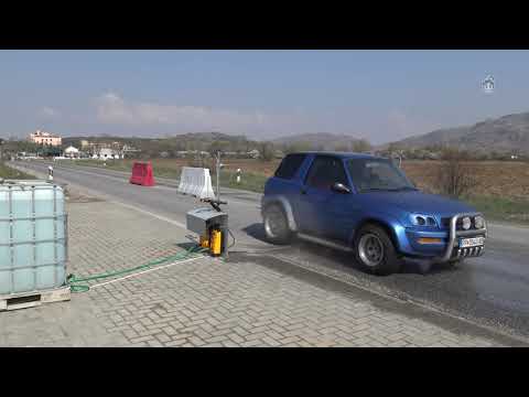 Поставени автоматски апарати за дезинфекција на возилата кои влегуваат во Прилеп