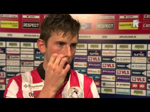 Roald van Hout na afloop van de zege op FC Den Bosch