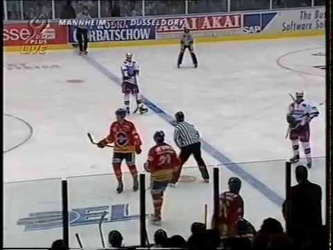 DEL 97-98 QF3 Mannheim - Düsseldorf 6-1 Teil 1