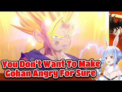 Pekora Funny Reactions To Angry Gohan Cutscene In Dragon Ball Z Kakarot【ENG SUB】