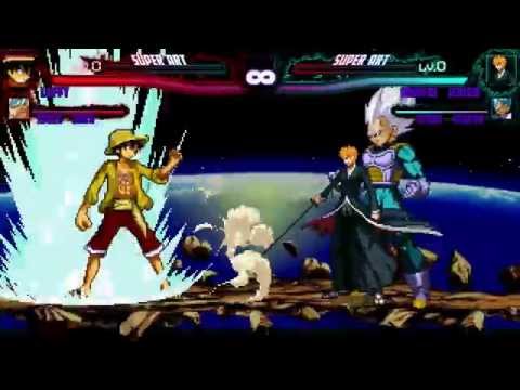 SWG Mugen - Luffy & SSGSS Goku VS Bankai Ichigo & SSGSS Vegeta