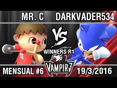 [Vampir3 Mensual #6] Mr. C (Aldeano) vs Darkvader534 (Sonic, Greninja) SSB4 Winners R1