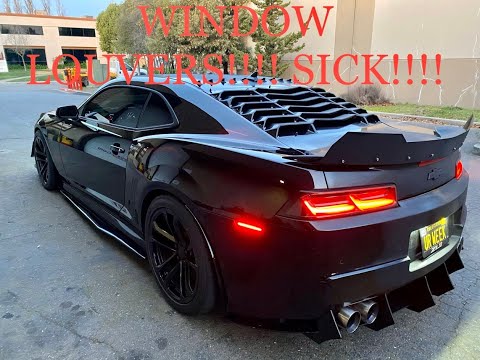 CAMARO REAR WINDOW LOUVER INSTALL!! SICK!!!!