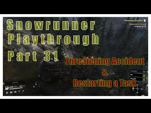 Snowrunner Smithville Dam Michigan Part 31/Threatening Accident/Restarting a Task