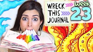 WRECK THIS JOURNAL 23 : DRAWING WITH MY MOUTH // SoCraftastic
