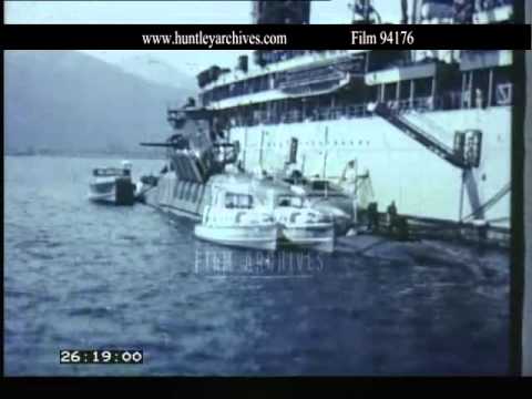 Film of U.S.S. Proteus in Scottish Loch.  Archive film 94176
