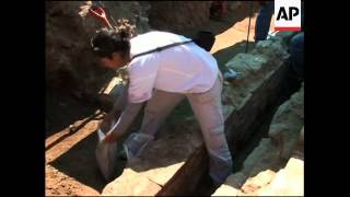 Repaving project turns up ten skeletons and foundations of 16th cent convent