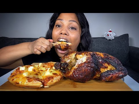 Let's Eat Rotisserie chicken & cheesy Roman's Pizza😋✨|South African MUKBANG 🇿🇦🔥