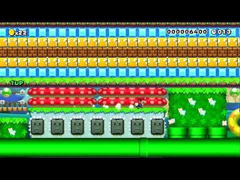 Running Through the Garden 20sec by Andrew2121 - SUPER MARIO MAKER - NO COMMENTARY 1ba