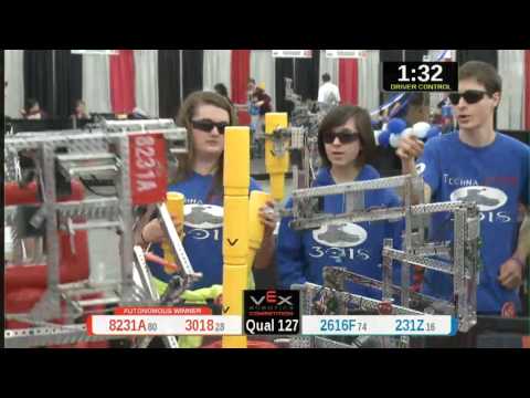 2015 VRC Tech Q127 - 8231A 3018 vs 2616F 231Z - 66 to 51 - VEX Worlds 2015 - Technology Division