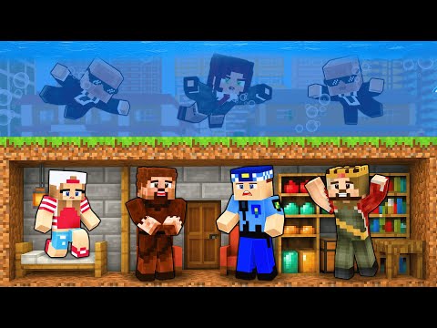 TSUNAMI VS SAFE SHELTER! 😱 - Minecraft