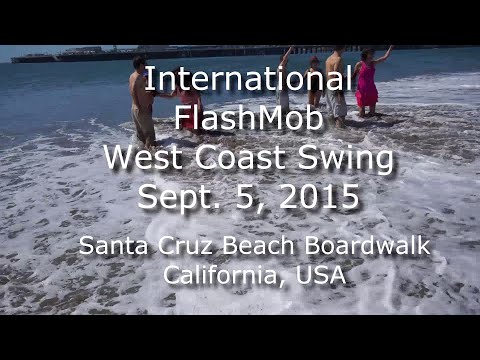 International Flashmob West Coast Swing 2015 Santa Cruz Beach Boardwalk
