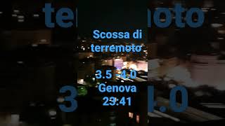 SCOSSA DI TERREMOTO A GENOVA OGGI #viral #eartquake #viralshorts #viralvideo #viralshort #shorts