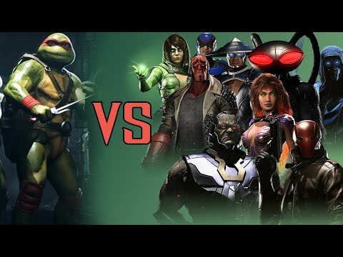 INJUSTICE 2 - TMNT - RAPHAEL vs DLC Characters (UNIQUE DIALOGUES) - Ninja Turtles
