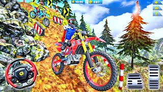 Enjoy realistic offroad bike with stunts & actions - Bike racing game 2024 - Android Gameplay