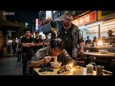 Thugs kick stall down,no one dare to resist,not expect noodle-eating guy is top killer