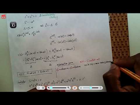 Freie ungedämpfte Schwingung: Herleitung der Lösung Teil 2/2