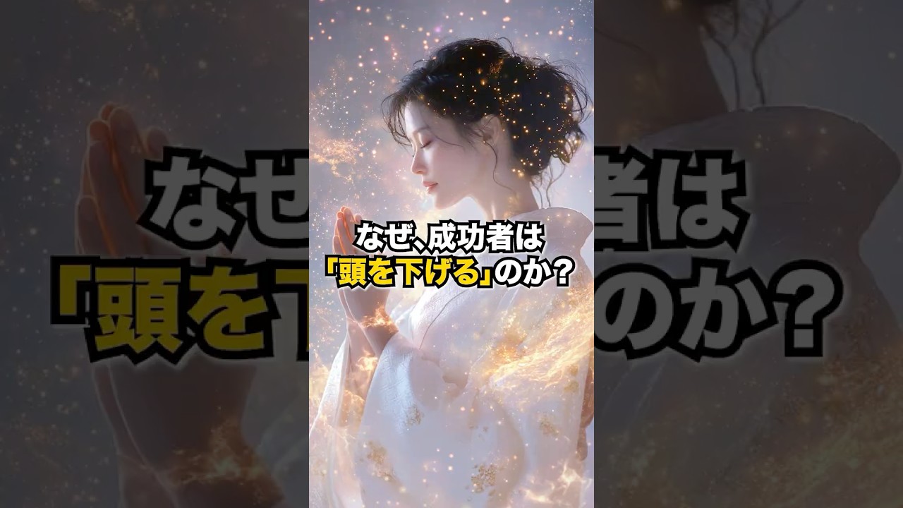 なぜ、成功者は「頭を下げる」のか？ #頭を下げる力 #成功者の習慣 #脳科学と意識