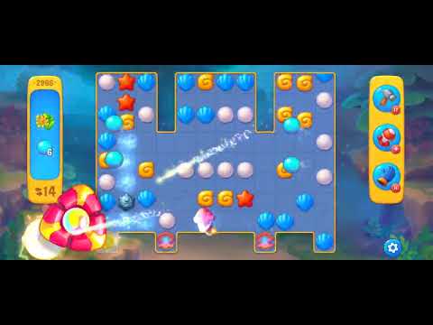 Fishdom Easy Level 2966 (with full seashell [Super Lightning]) @choraelmin