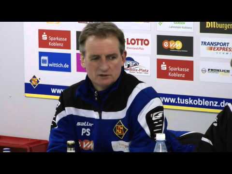 Pressekonferenz der TuS Koblenz nach dem Spiel gegen Borussia Neunkirchen
