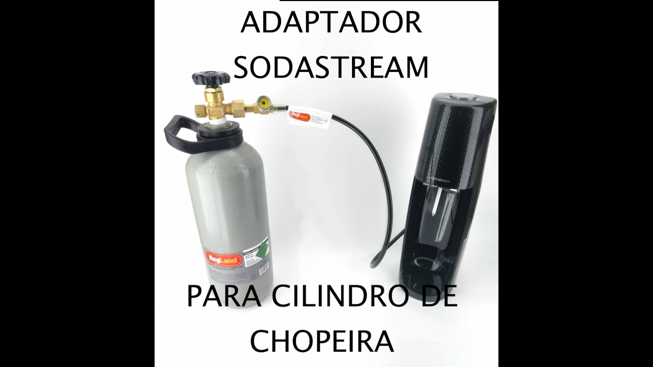 SodaStream adaptador mangueira setup. (Never pay for seltzer again!)