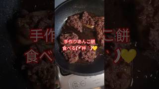 手作りの あんこ餅を食べる〜( *´艸｀)💛