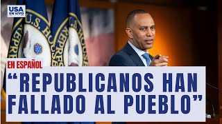 Hakeem Jeffries pide que despidan a Kristi Noem | USA EN VIVO 🔴