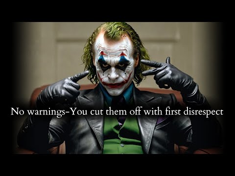 They're pissed you cut them off with first disrespect without warning - Joker Speech