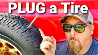 How To Fix a flat tire with a Nail / Screw in it