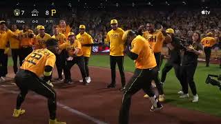 MLB | Carlos Santana Hits One Out Of PNC Park To Walk Off Brewers