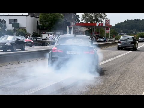 Crazy Drivers Cars Leaving Tankstelle 18/06/2023 - Drift, Acceleration, Sound