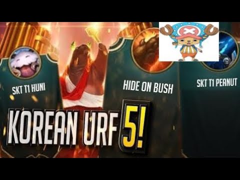 High Elo Korean URF Madness 5 - Full SKT Squad