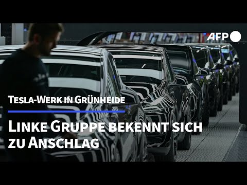 Stromausfall in Tesla-Werk nach mutmaßlichem Anschlag in Brandenburg | AFP