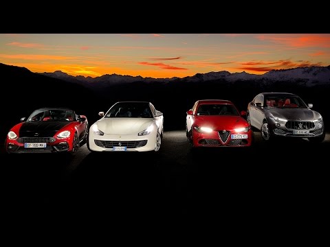 Ferrari GTC4Lusso, Alfa Romeo Giulia Q., Maserati Levante, Abarth 124 [ENG subs 1/2] : viva Italia !