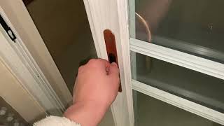 How to open and close a sliding glass door!