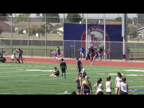VarB 4x100m vs Fountain Valley & Newport Harbor 3-29-17 - Los Alamitos Boys