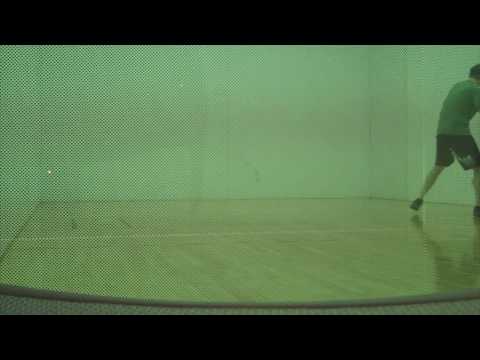 racquetball slammed into back